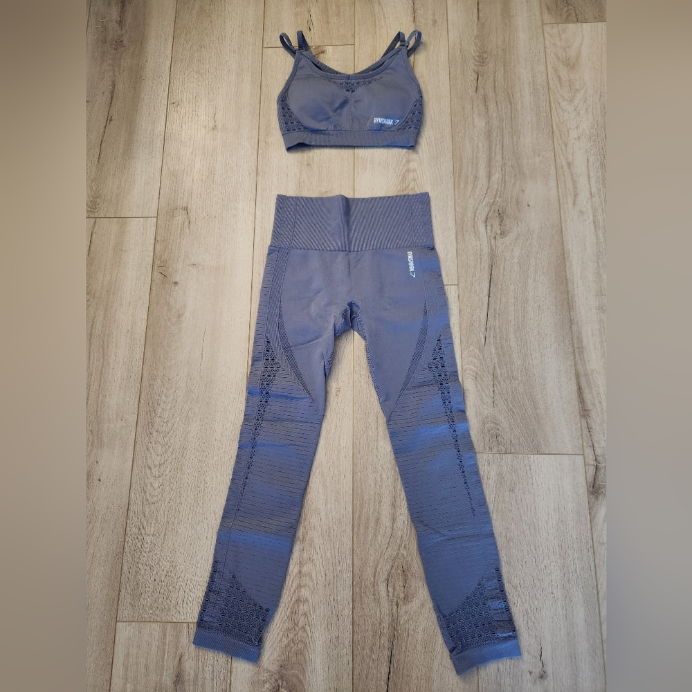 Gymshark set, Small, Steel Blue